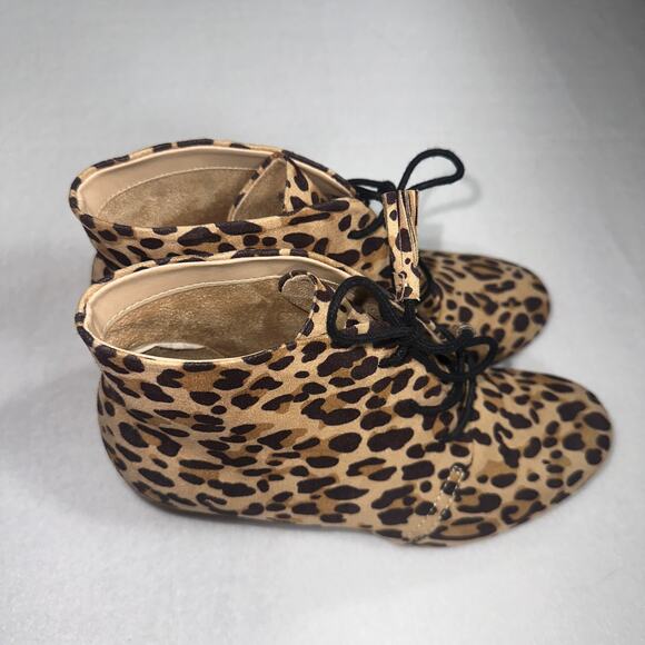 Dr. Scholl's Womens Leopard Print Multi Wedge Ankle Booties Boots Suede Size 7.5 - Picture 6 of 8